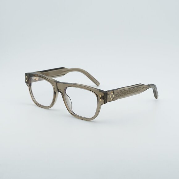 Dior CD DIAMONDO S10I 64BB Eyeglasses Brown 53mm Square Frame with Clip-On